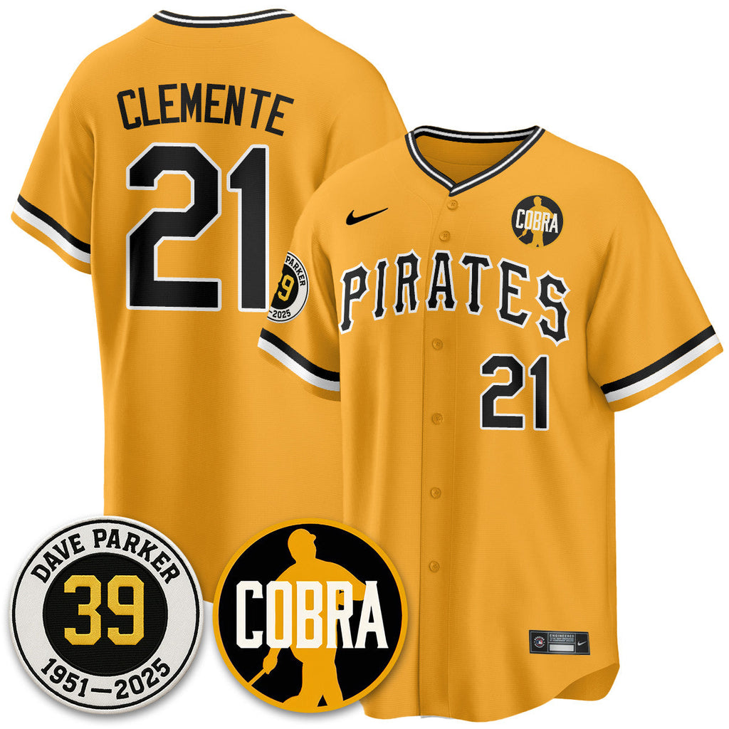 PIT Memories Dave Parker Men Jersey- â€œCOBRAâ€ Patch - All Stitched