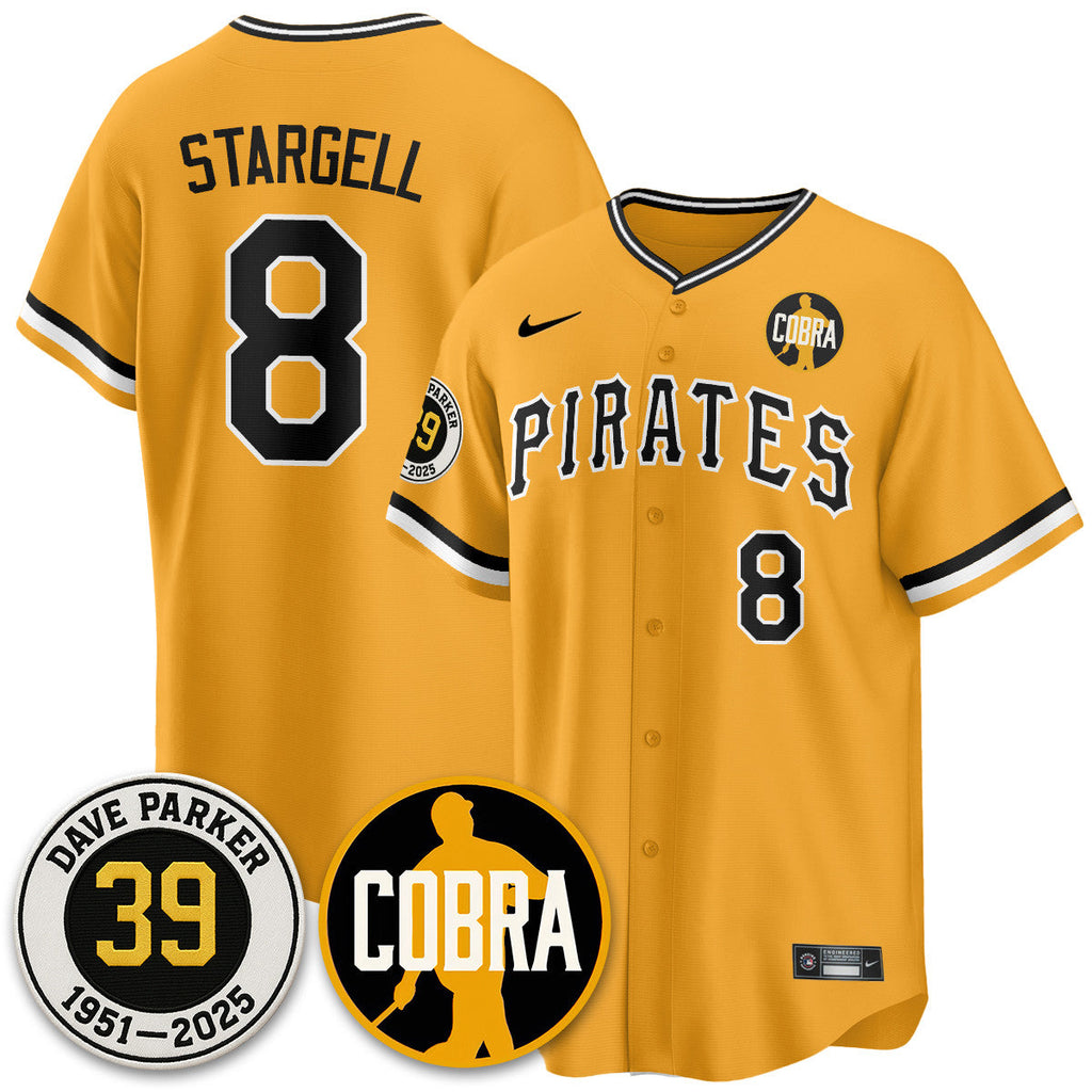 PIT Memories Dave Parker Men Jersey- â€œCOBRAâ€ Patch - All Stitched