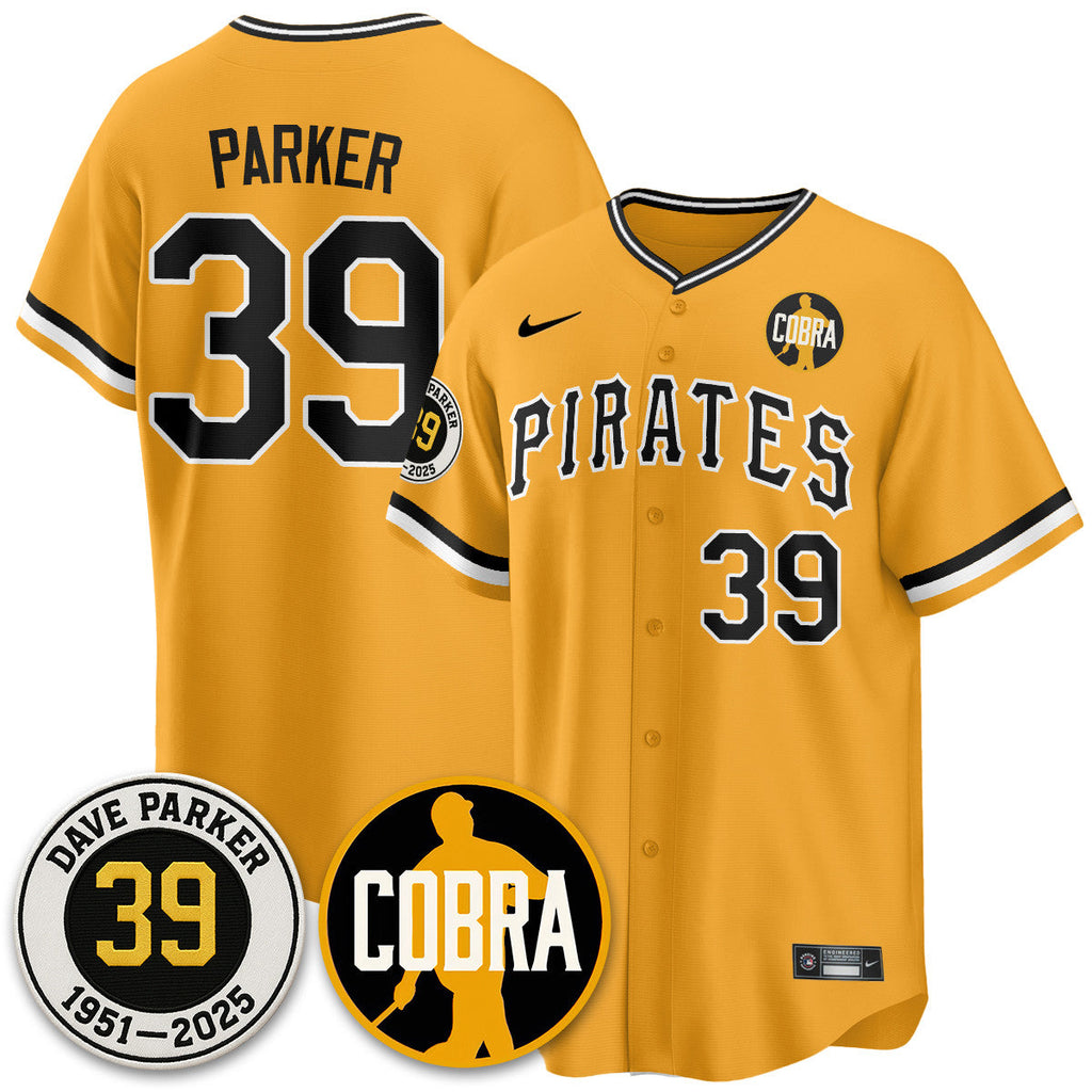 PIT Memories Dave Parker Men Jersey- â€œCOBRAâ€ Patch - All Stitched