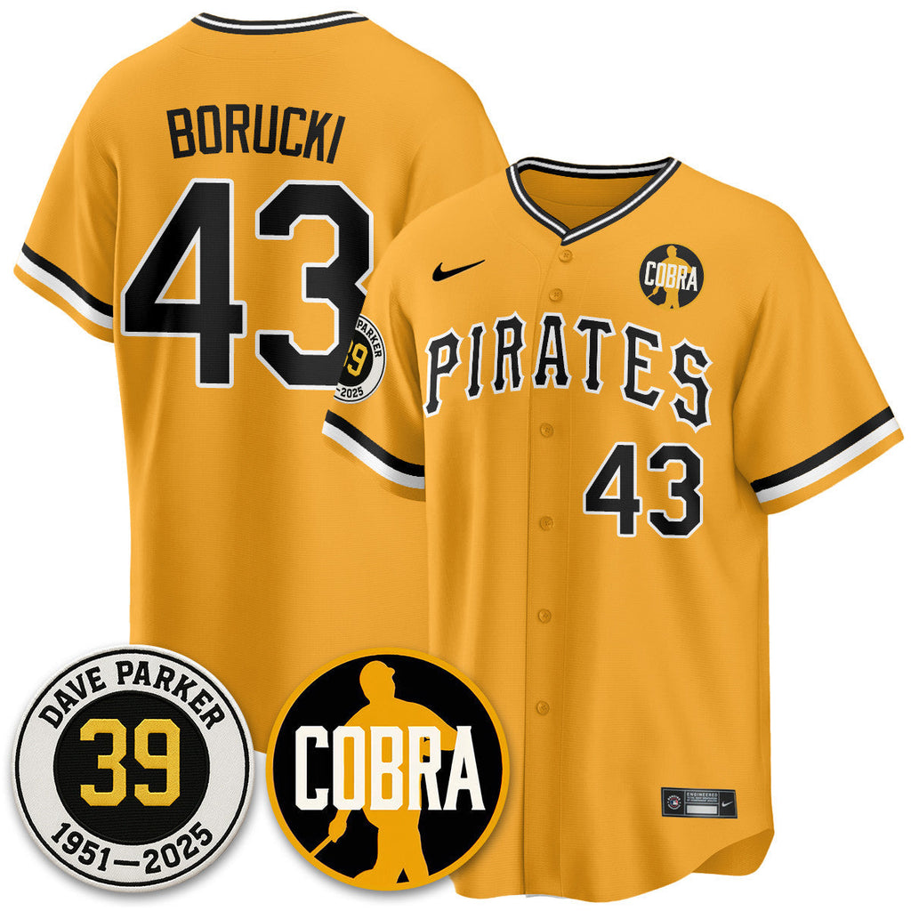 PIT Memories Dave Parker Men Jersey- â€œCOBRAâ€ Patch - All Stitched