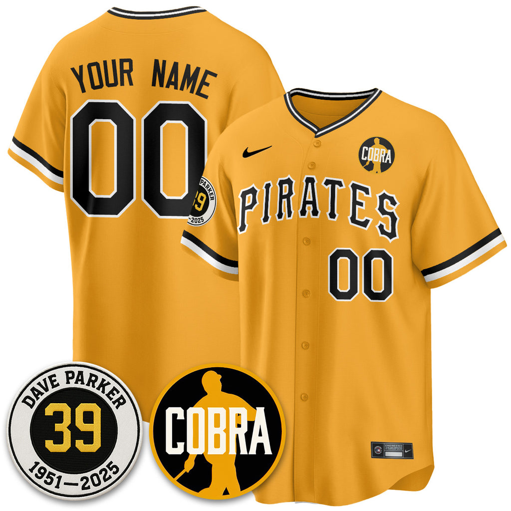 Custom Pittsburgh Pirates Memories Dave Parker Jersey- COBRA Patch - All Stitched