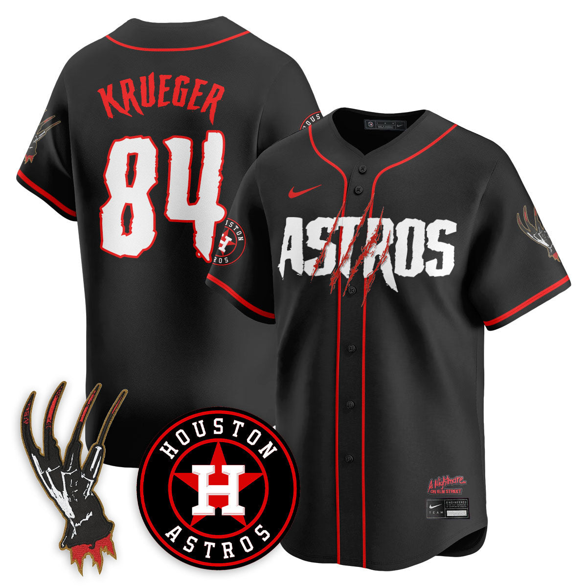 HOU "A Nightmare on Elm Street" Men Jersey - Stitched
