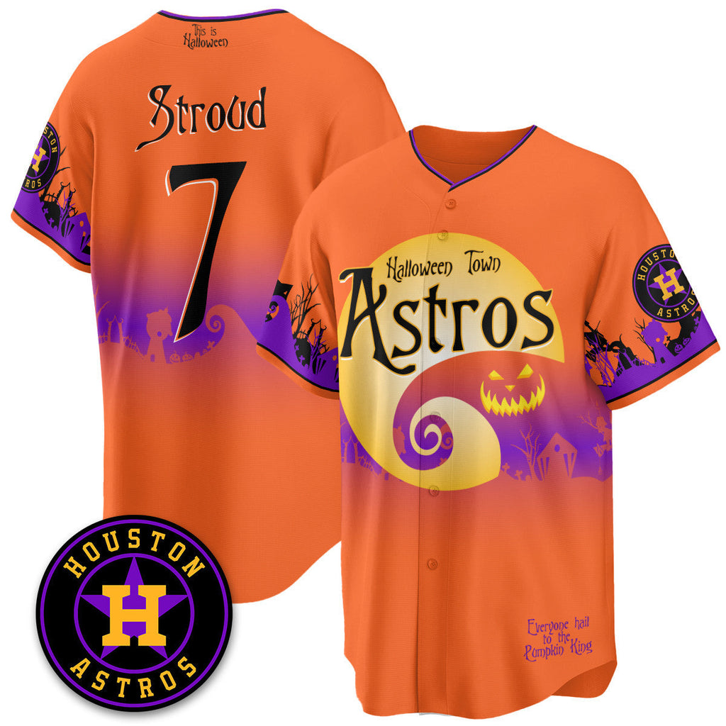HOU "Halloween Town" Limited Men Jersey - Stitched