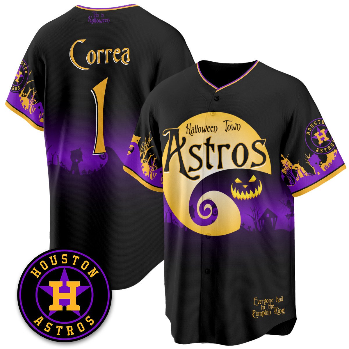 HOU "Halloween Town" Limited Men Jersey - Stitched
