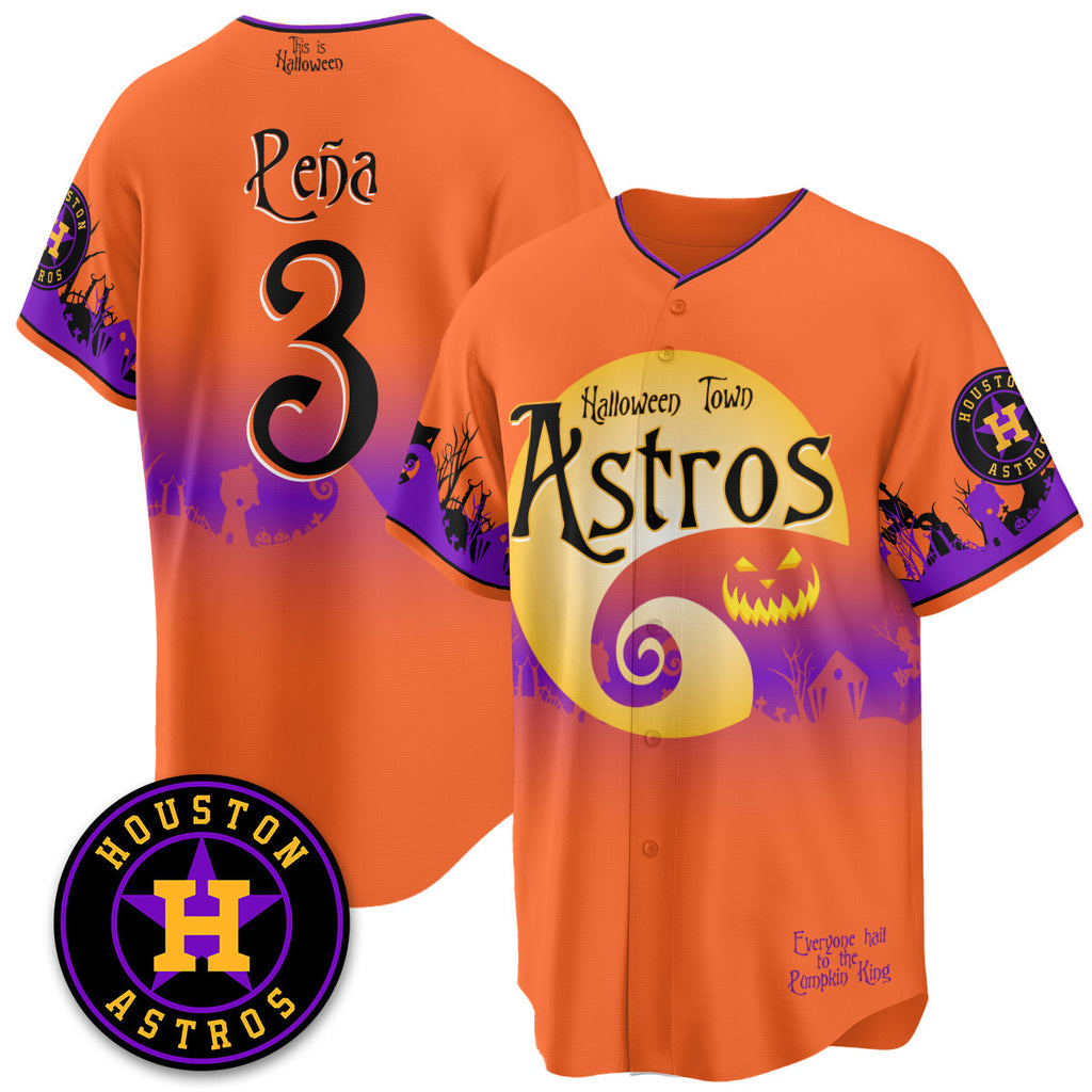 Houston Astros "Halloween Town" Limited Custom Jersey - Stitched