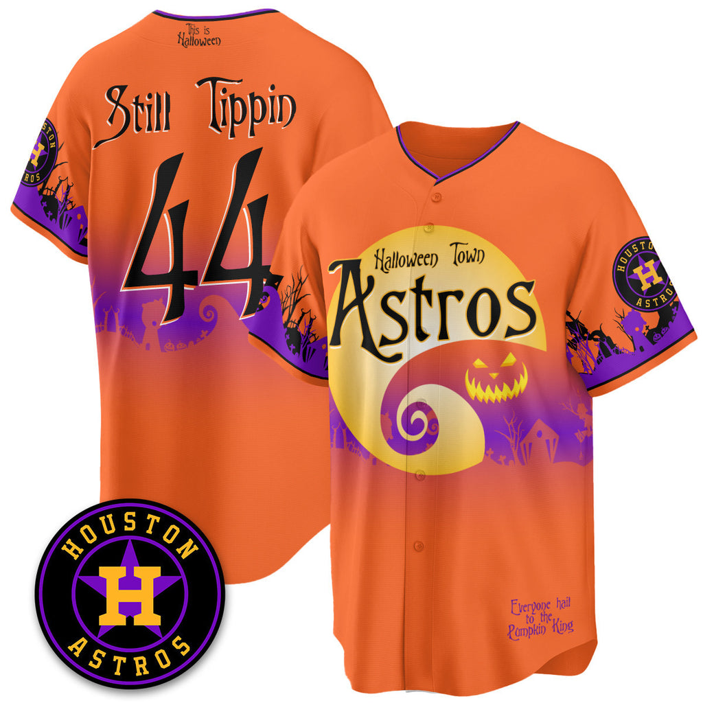 Houston Astros "Halloween Town" Limited Custom Jersey - Stitched