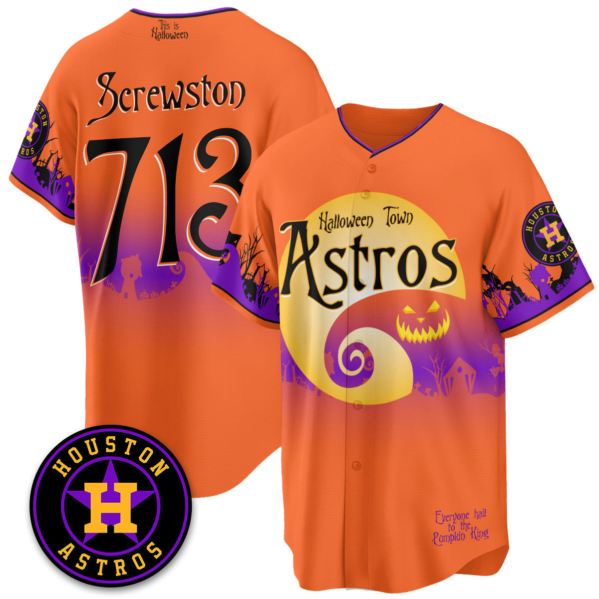 HOU "Halloween Town" Limited Men Jersey - Stitched