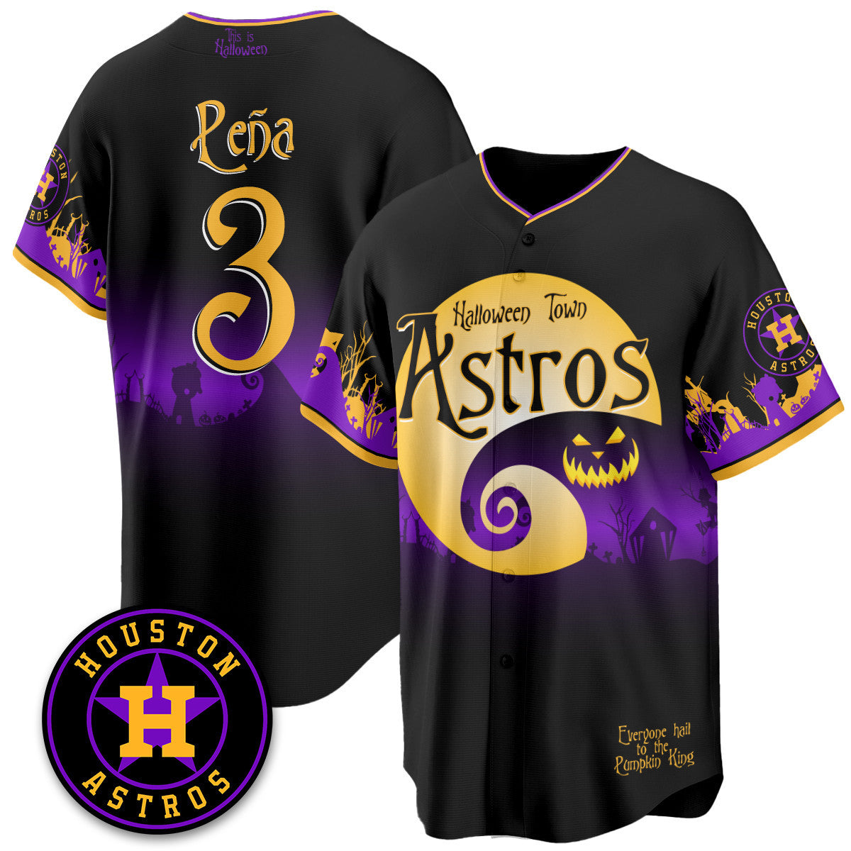 HOU "Halloween Town" Limited Men Jersey - Stitched
