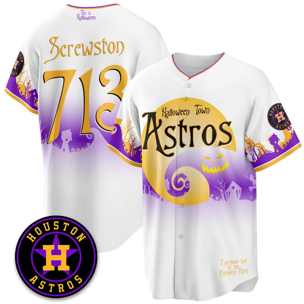 HOU "Halloween Town" Limited Men Jersey - Stitched