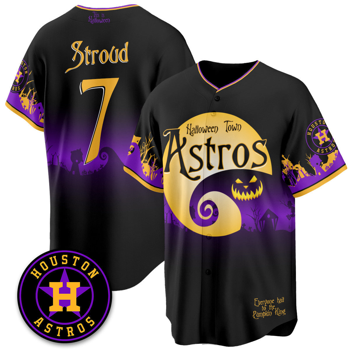 HOU "Halloween Town" Limited Men Jersey - Stitched