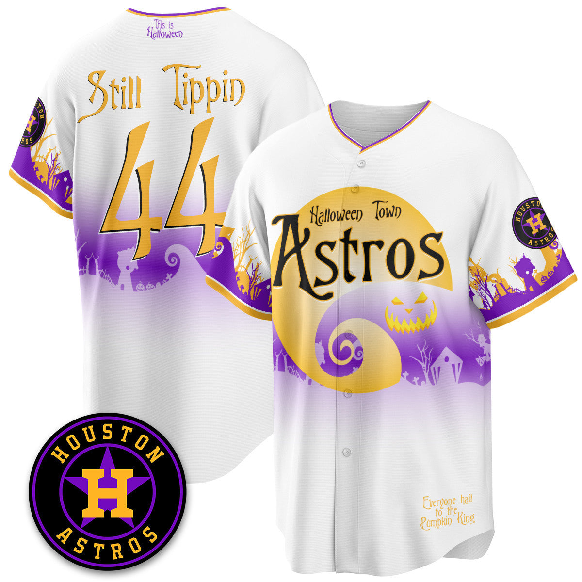 HOU "Halloween Town" Limited Men Jersey - Stitched