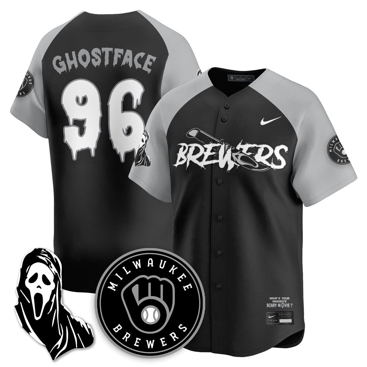 MIL "Scream Ghostface" Men Jersey - All Stitched