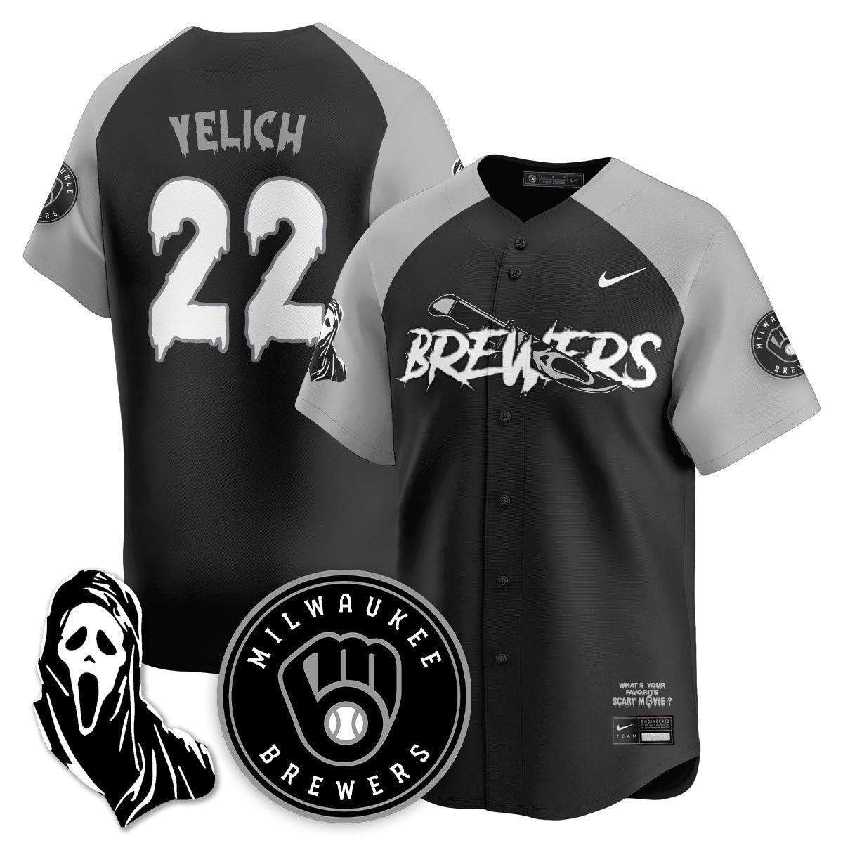 MIL "Scream Ghostface" Men Jersey - All Stitched