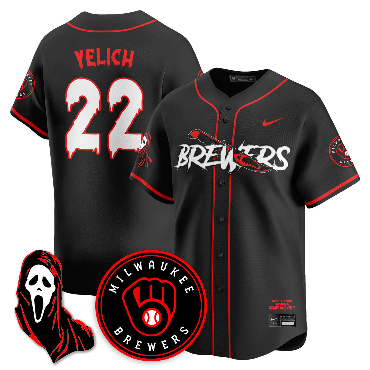 MIL "Scream Ghostface" Men Jersey - All Stitched
