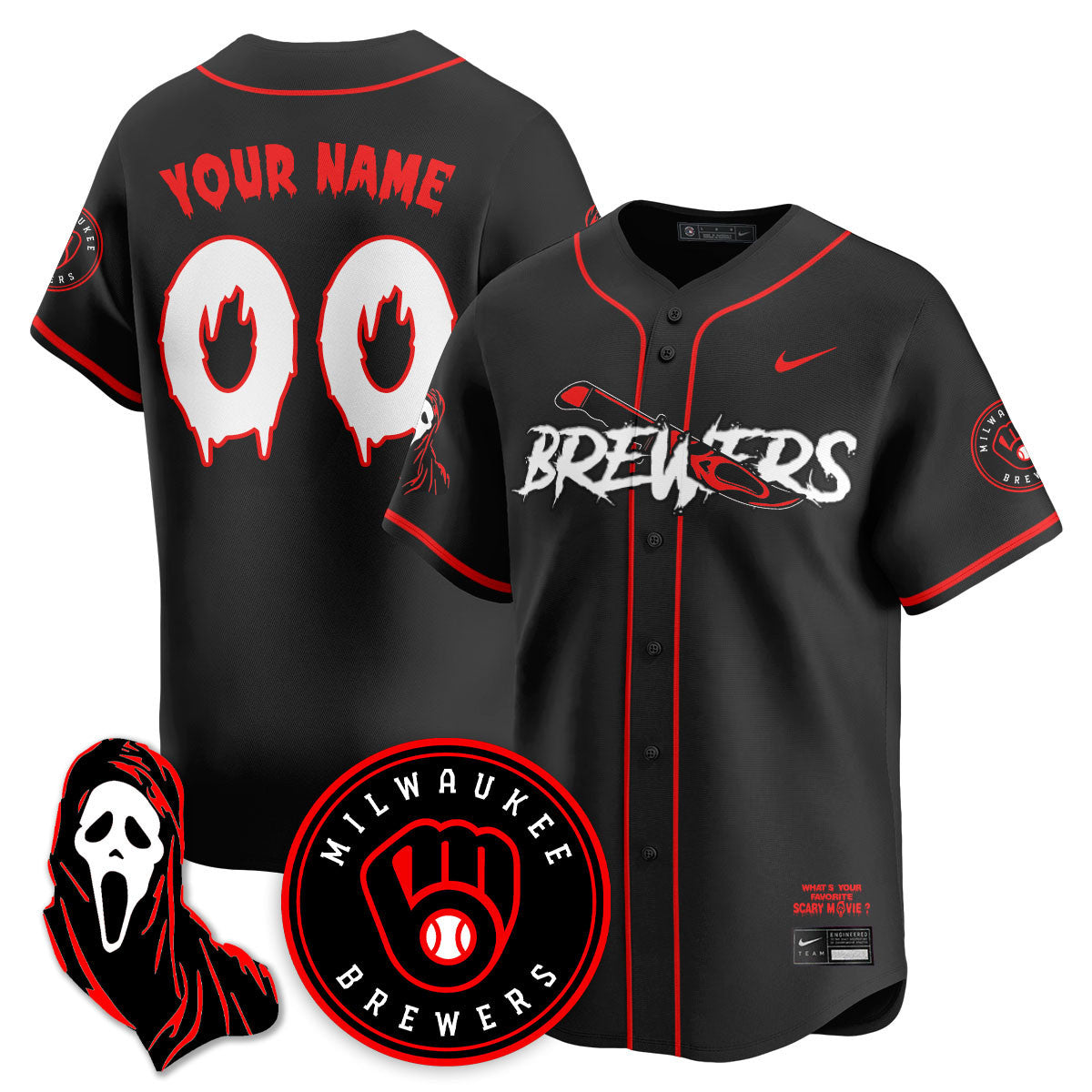 MIL "Scream Ghostface" Jersey - All Stitched
