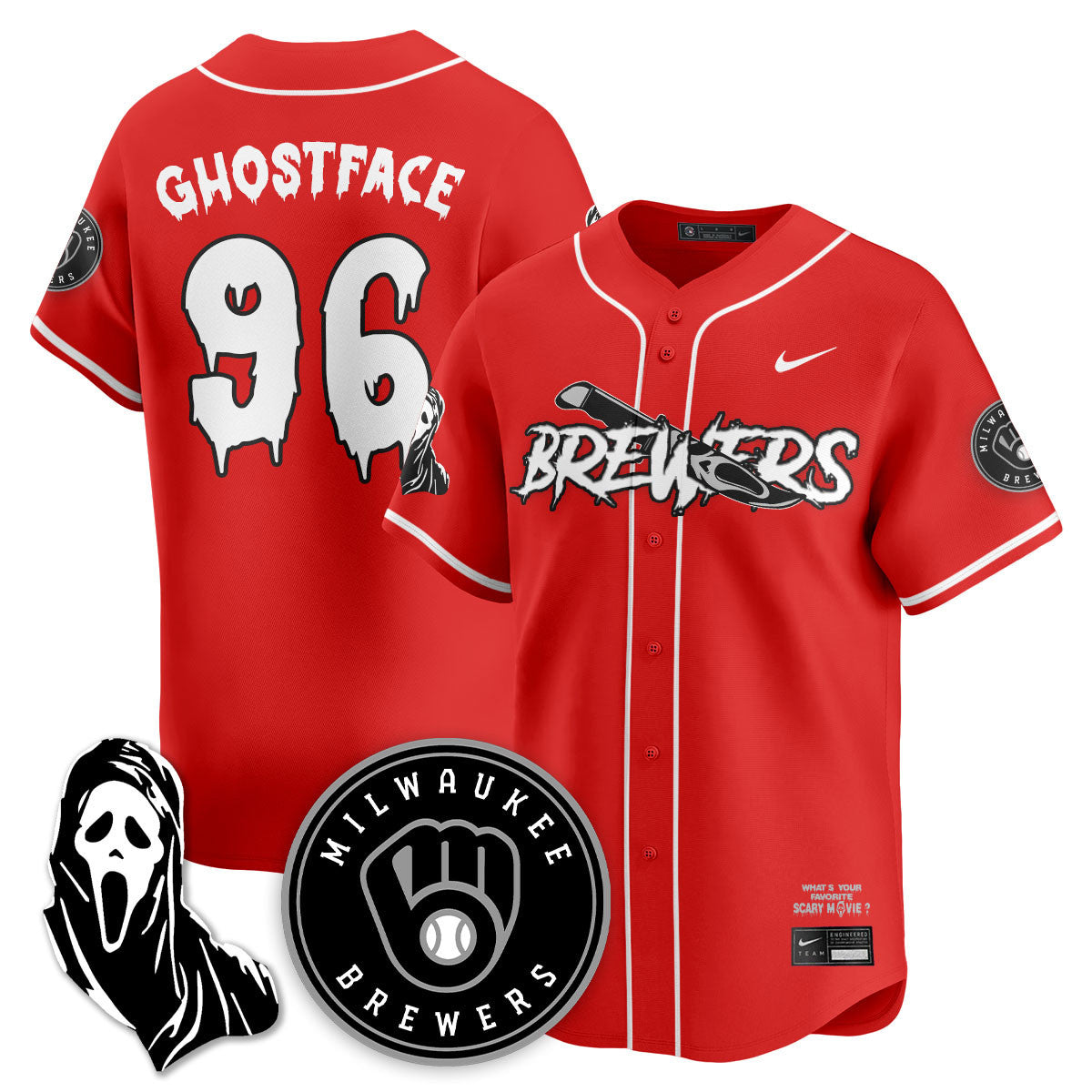 MIL "Scream Ghostface" Men Jersey - All Stitched