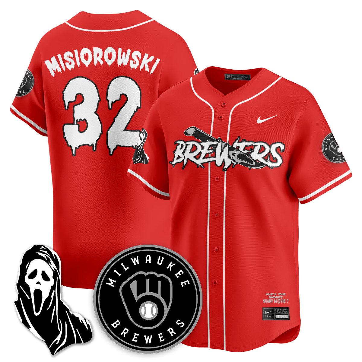 MIL "Scream Ghostface" Men Jersey - All Stitched