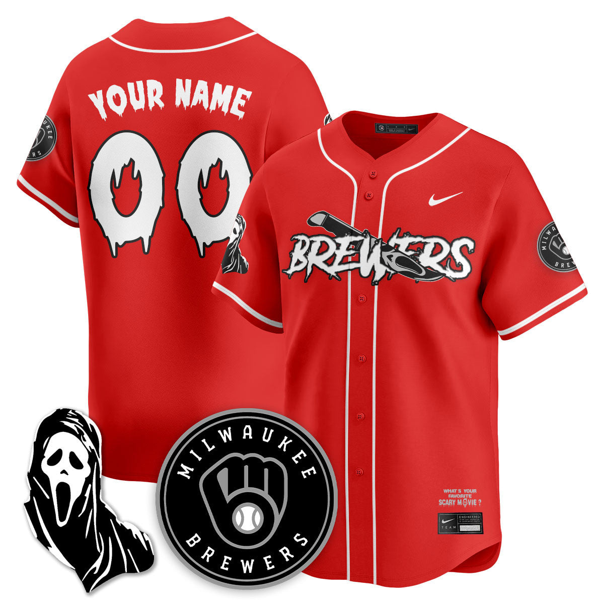 MIL "Scream Ghostface" Jersey - All Stitched