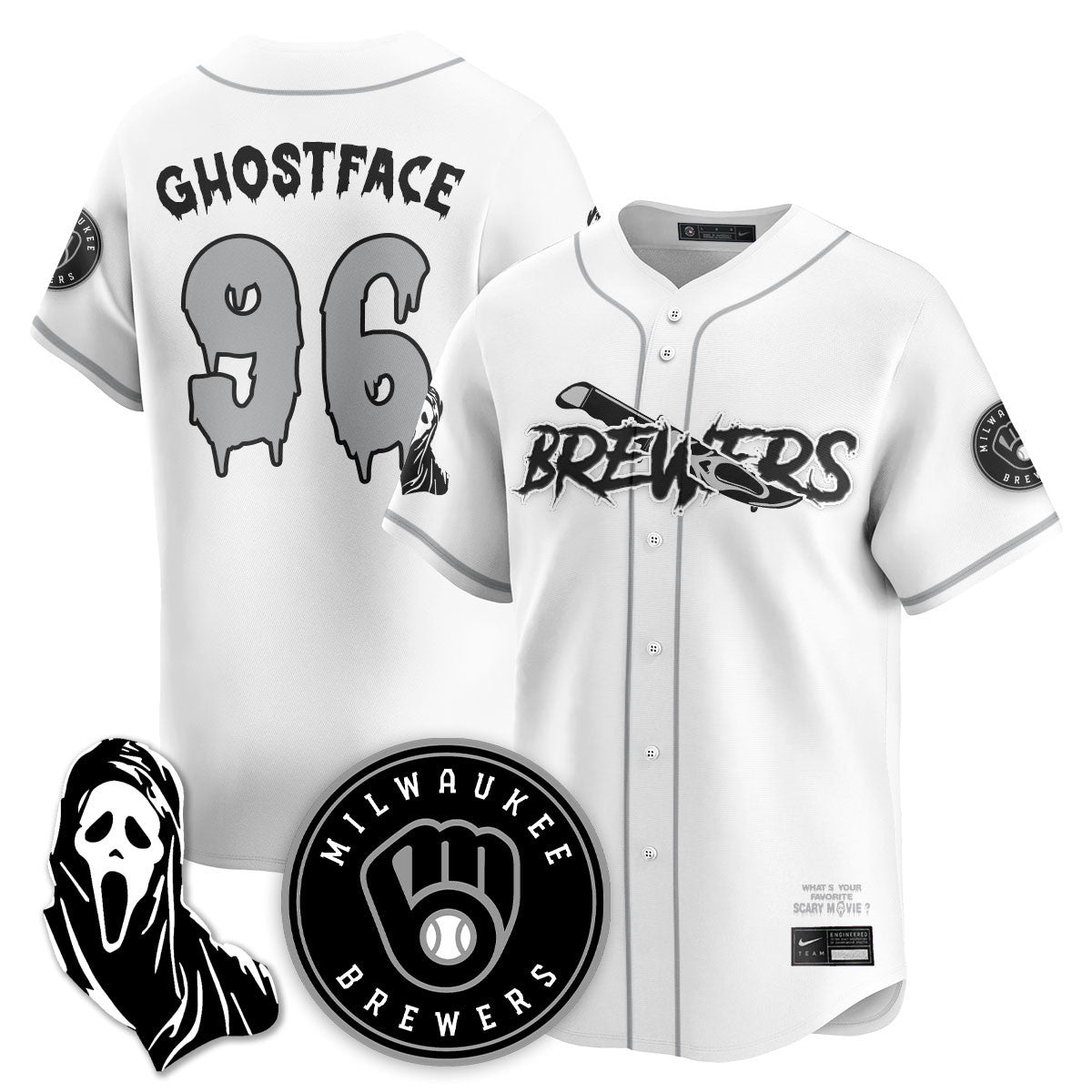 MIL "Scream Ghostface" Men Jersey - All Stitched
