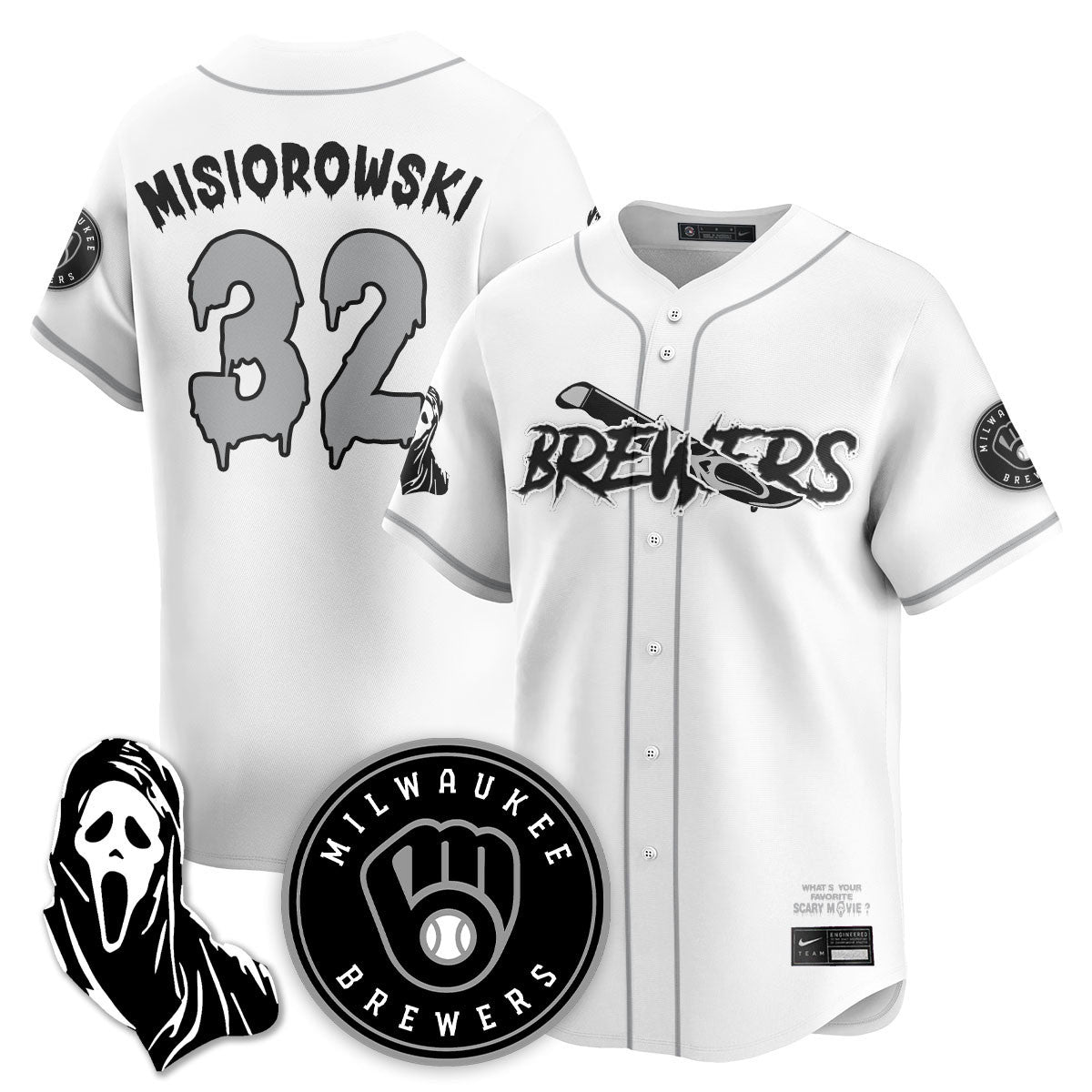 MIL "Scream Ghostface" Men Jersey - All Stitched