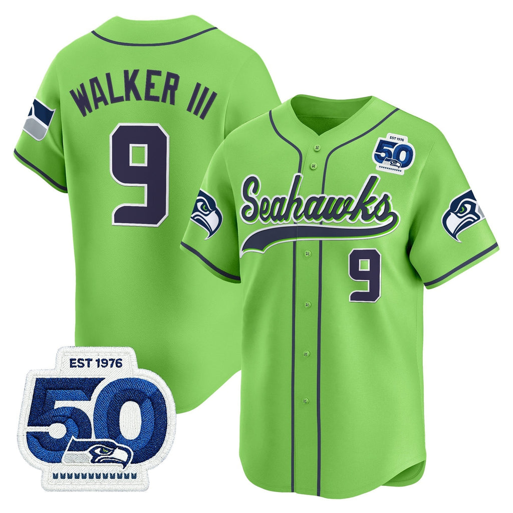 SEA 50th Anniversary Vapor Baseball Jersey - Stitched