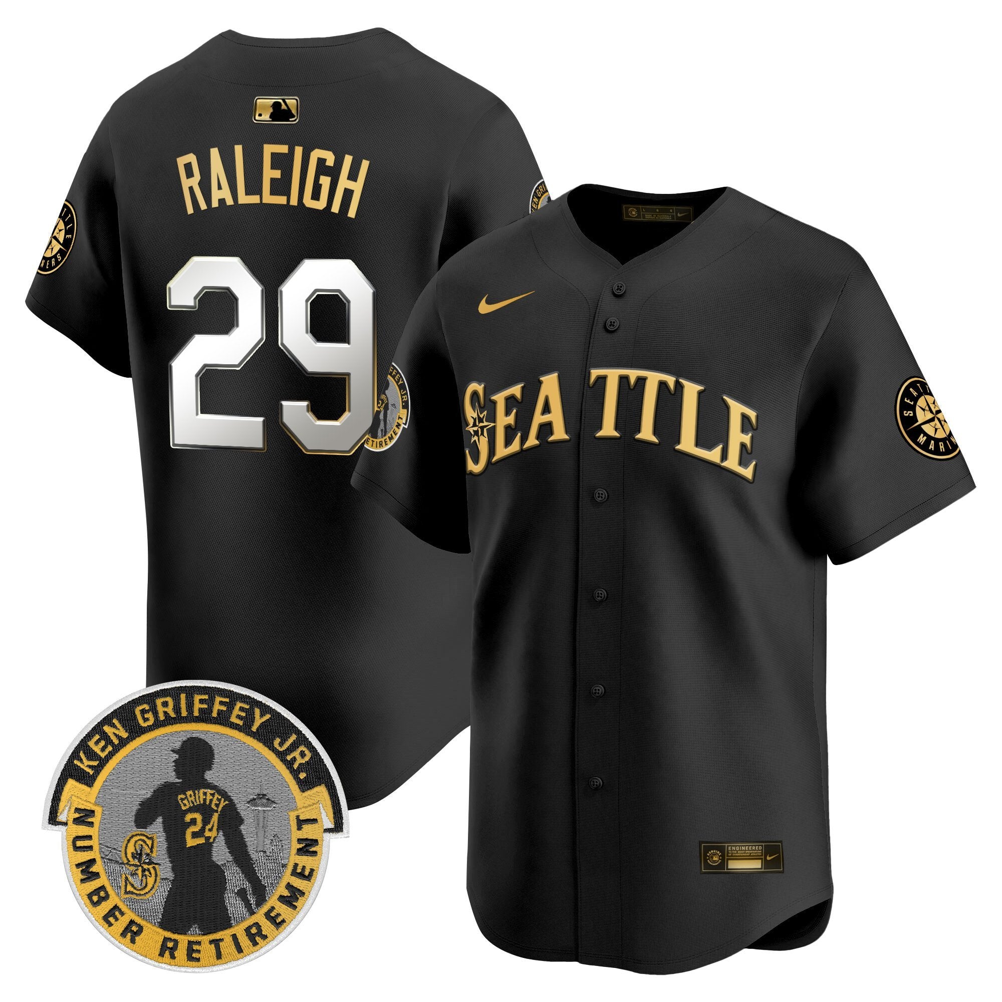 SEA 2025 Ken Griffey Jr. Patch Vapor Premier Limited Jersey - All Stitched
