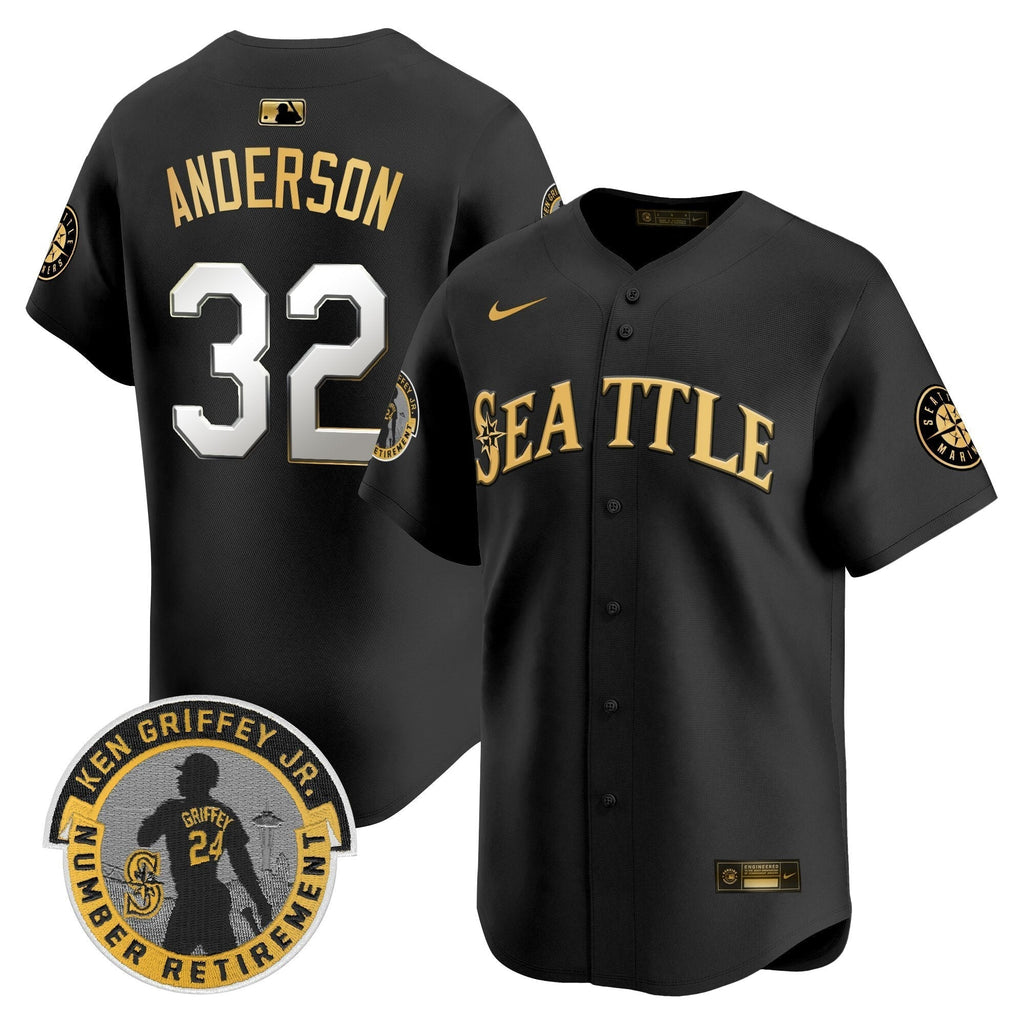 SEA 2025 Ken Griffey Jr. Patch Vapor Premier Limited Jersey - All Stitched