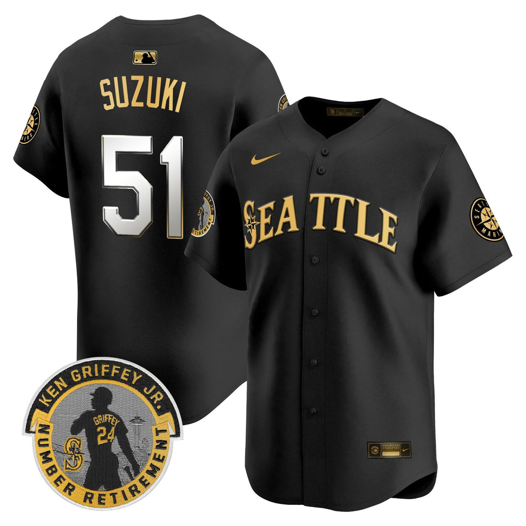 SEA 2025 Ken Griffey Jr. Patch Vapor Premier Limited Jersey - All Stitched