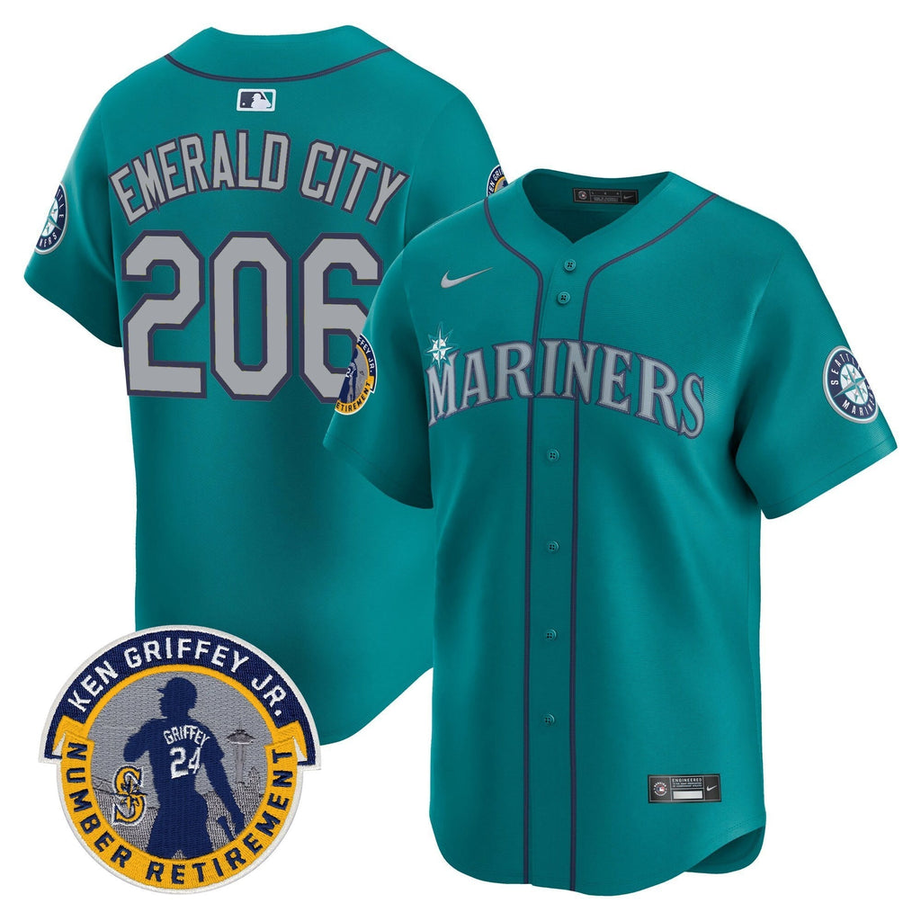 SEA 2025 Ken Griffey Jr. Patch Vapor Premier Limited Jersey - All Stitched