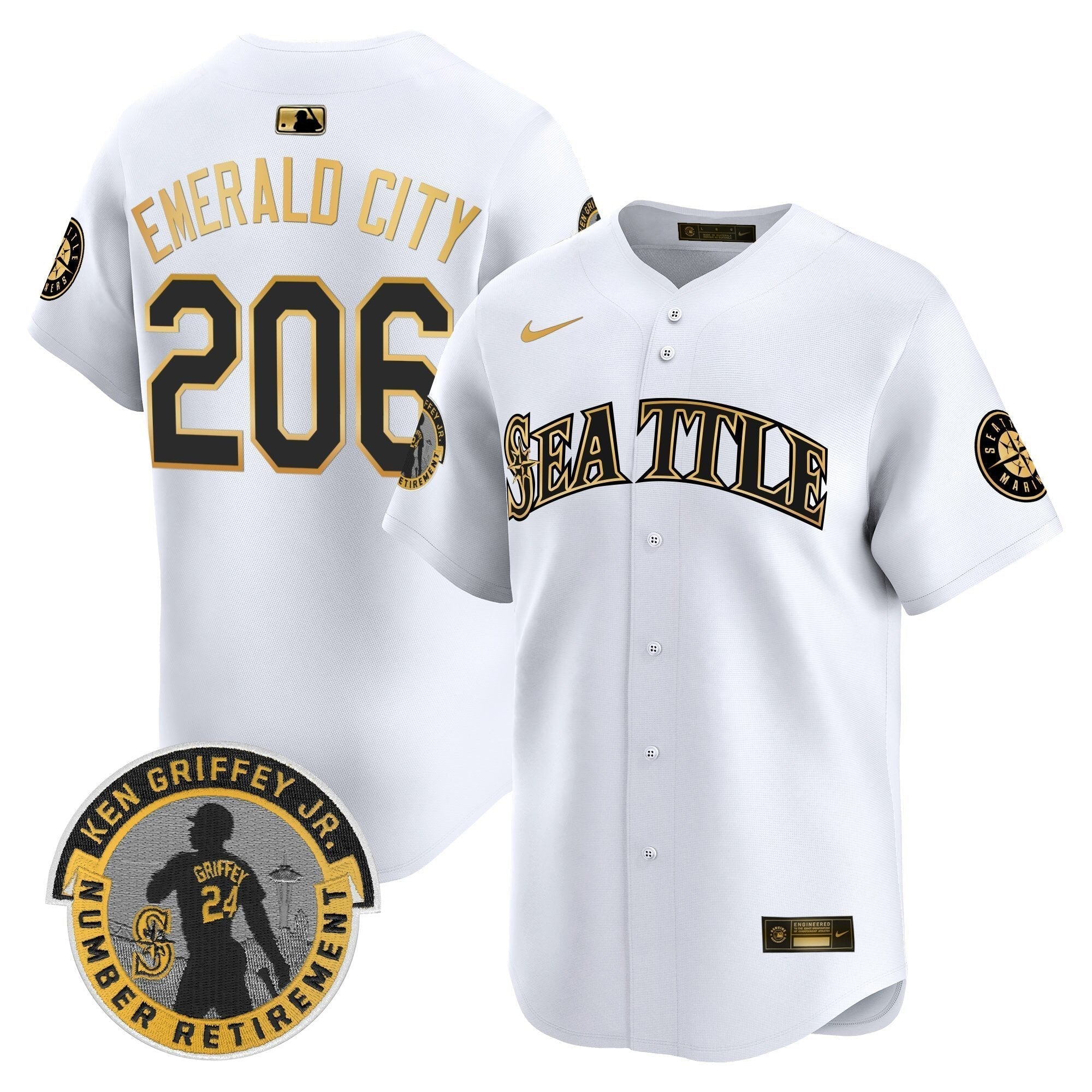 SEA 2025 Ken Griffey Jr. Patch Vapor Premier Limited Men Jersey - All Stitched