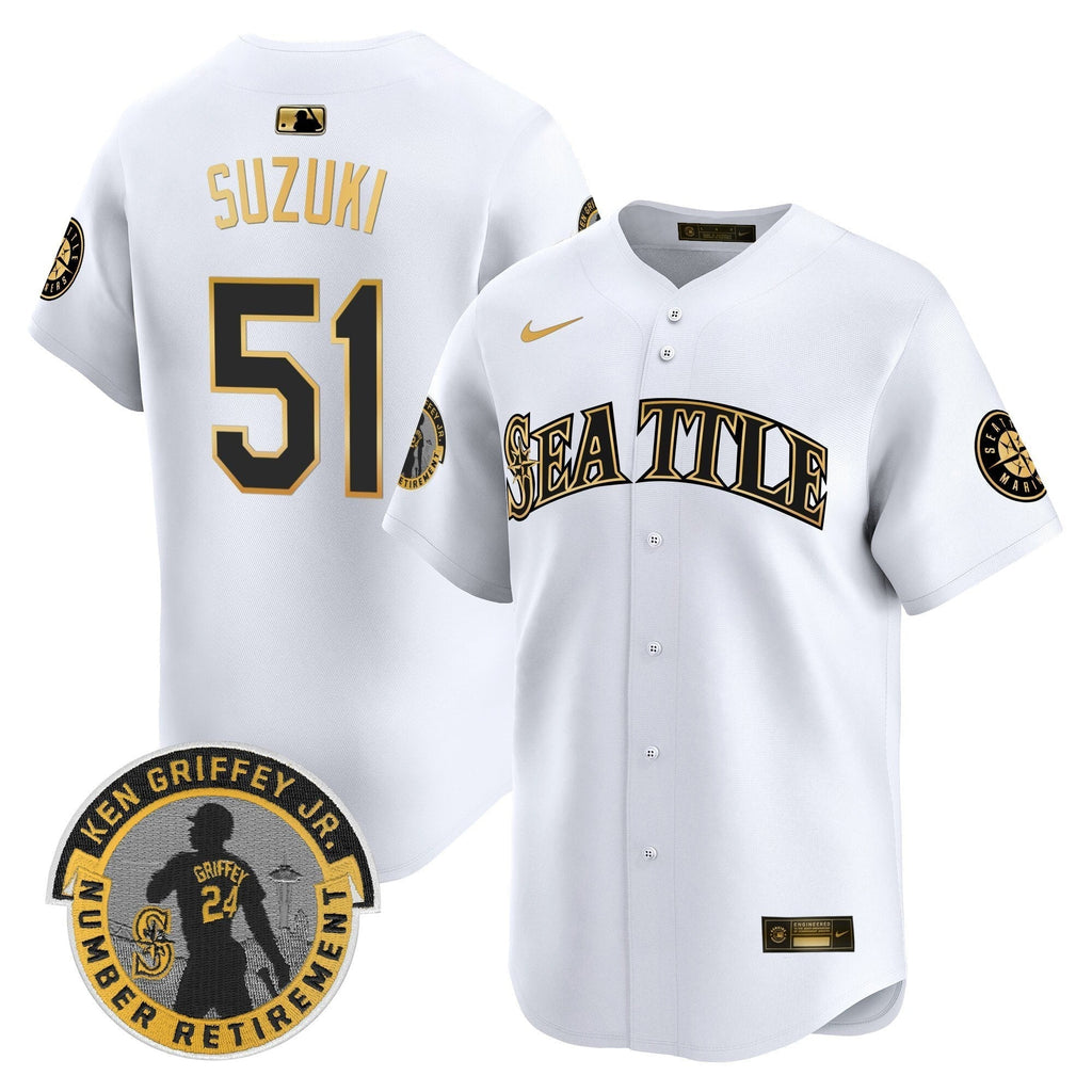 SEA 2025 Ken Griffey Jr. Patch Vapor Premier Limited Men Jersey - All Stitched