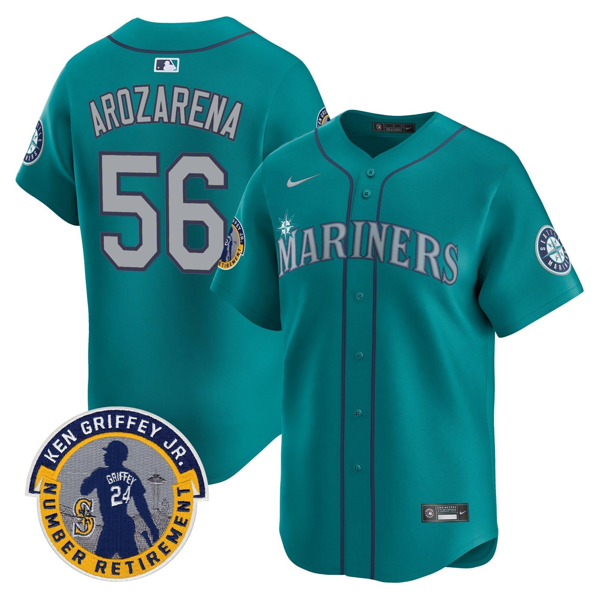 SEA 2025 Ken Griffey Jr. Patch Vapor Premier Limited Jersey - All Stitched