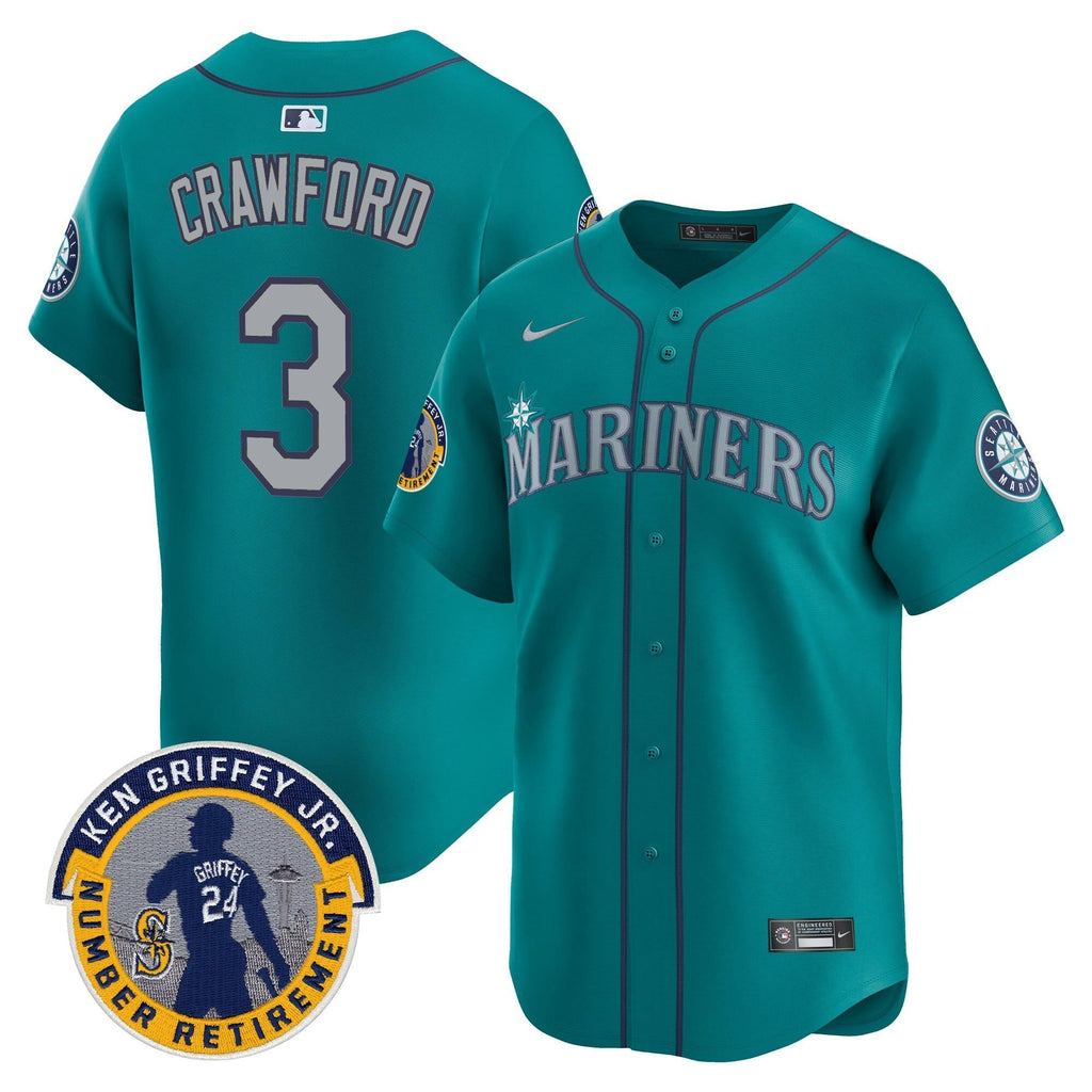 SEA 2025 Ken Griffey Jr. Patch Vapor Premier Limited Jersey - All Stitched