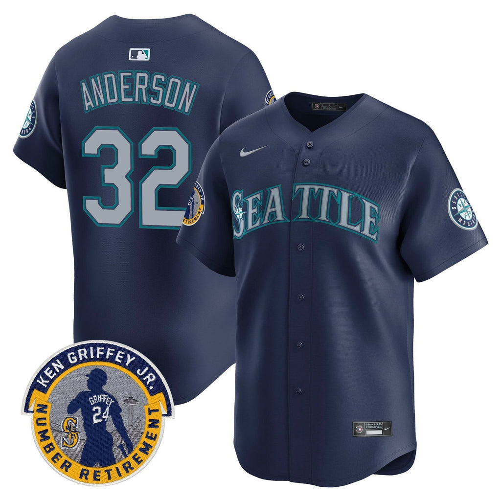 SEA 2025 Ken Griffey Jr. Patch Vapor Premier Limited Jersey - All Stitched