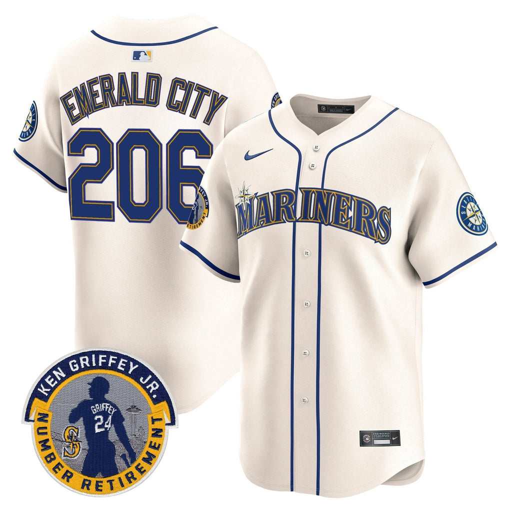 SEA 2025 Ken Griffey Jr. Patch Vapor Premier Limited Jersey - All Stitched