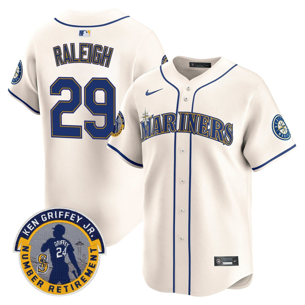 SEA 2025 Ken Griffey Jr. Patch Vapor Premier Limited Jersey - All Stitched