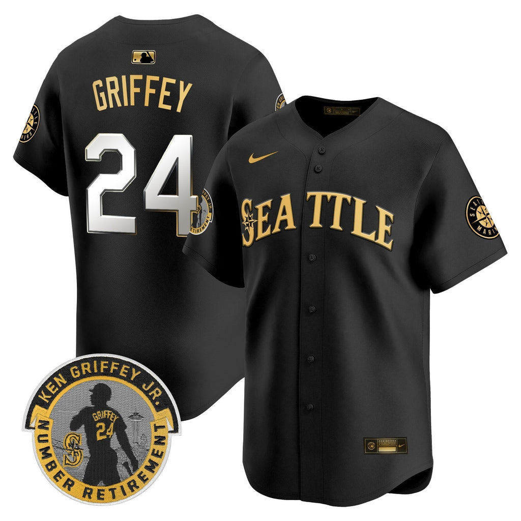 SEA 2025 Ken Griffey Jr. Patch Vapor Premier Limited Jersey - All Stitched