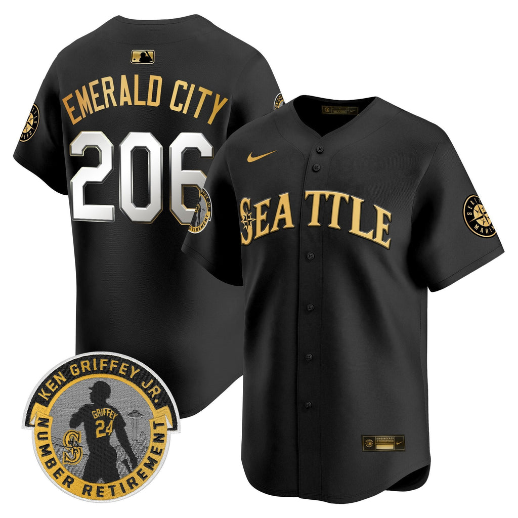 SEA 2025 Ken Griffey Jr. Patch Vapor Premier Limited Jersey - All Stitched