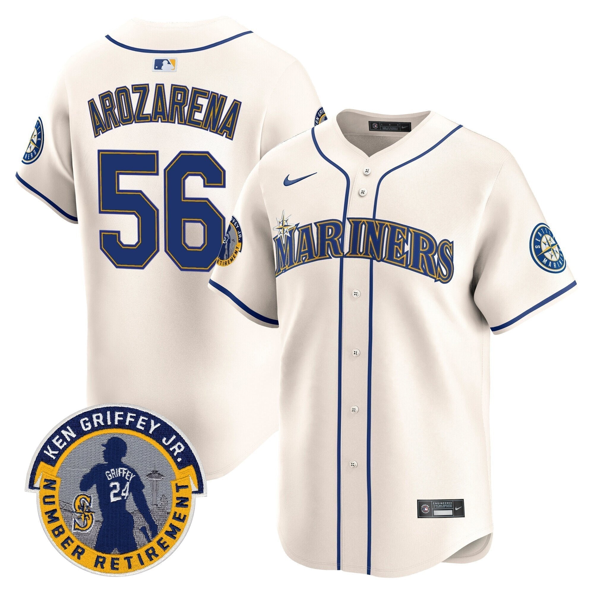 SEA 2025 Ken Griffey Jr. Patch Vapor Premier Limited Jersey - All Stitched