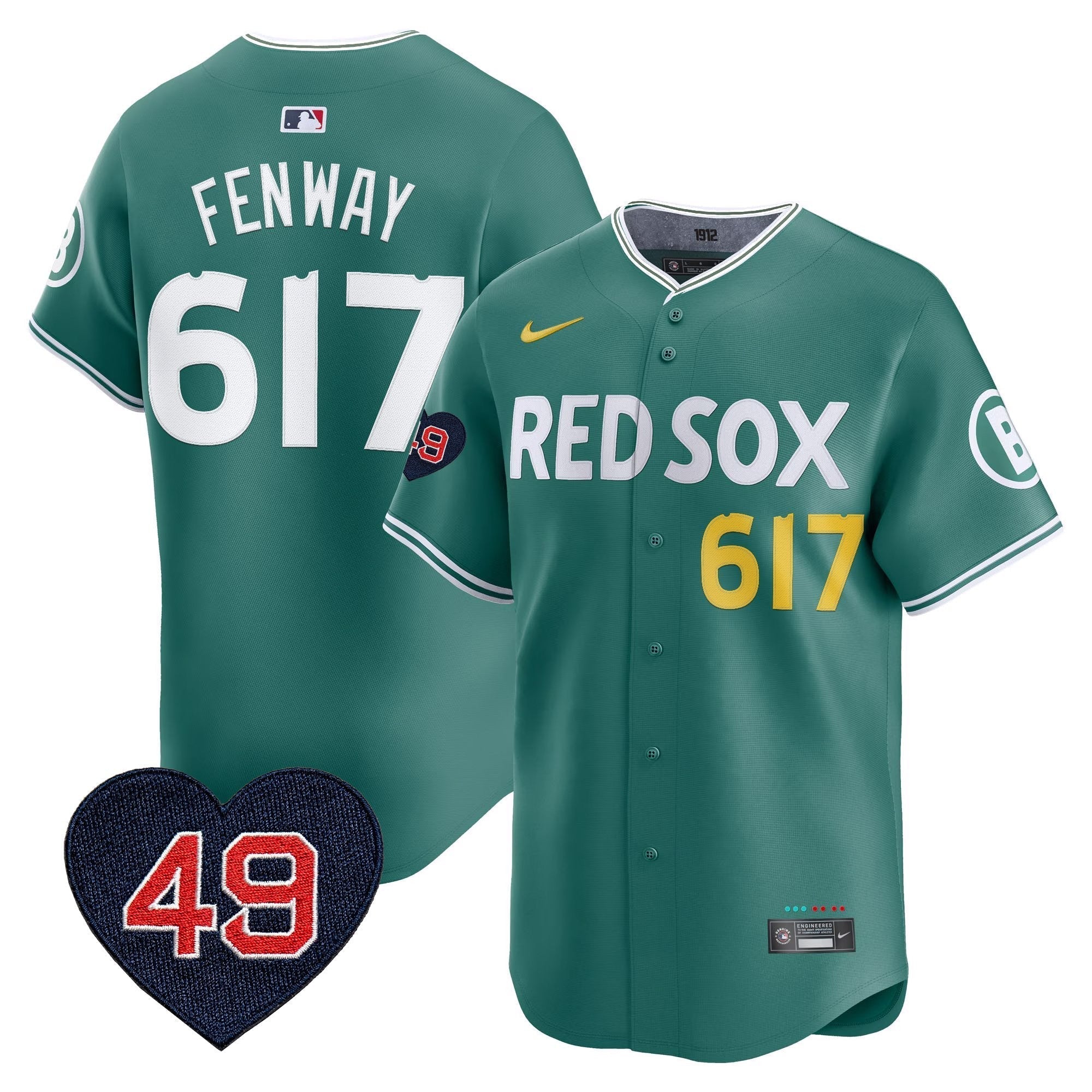 BOS Tim Wakefield Patch Vapor Premier Limited Jersey - Stitched