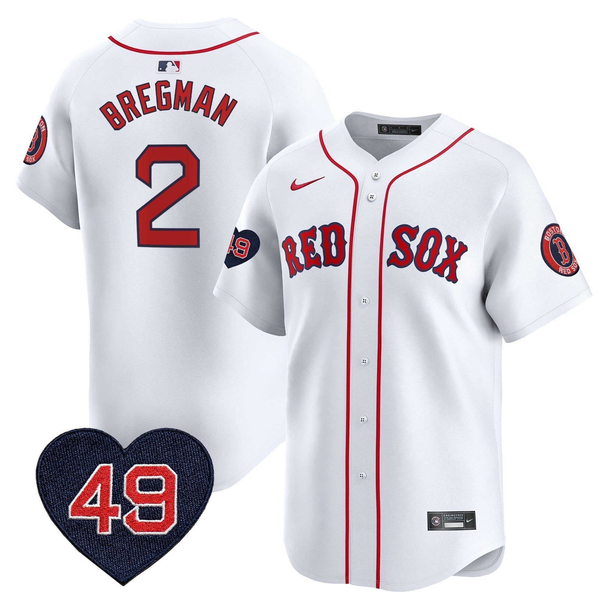 BOS Tim Wakefield Patch Vapor Premier Limited Jersey - Stitched