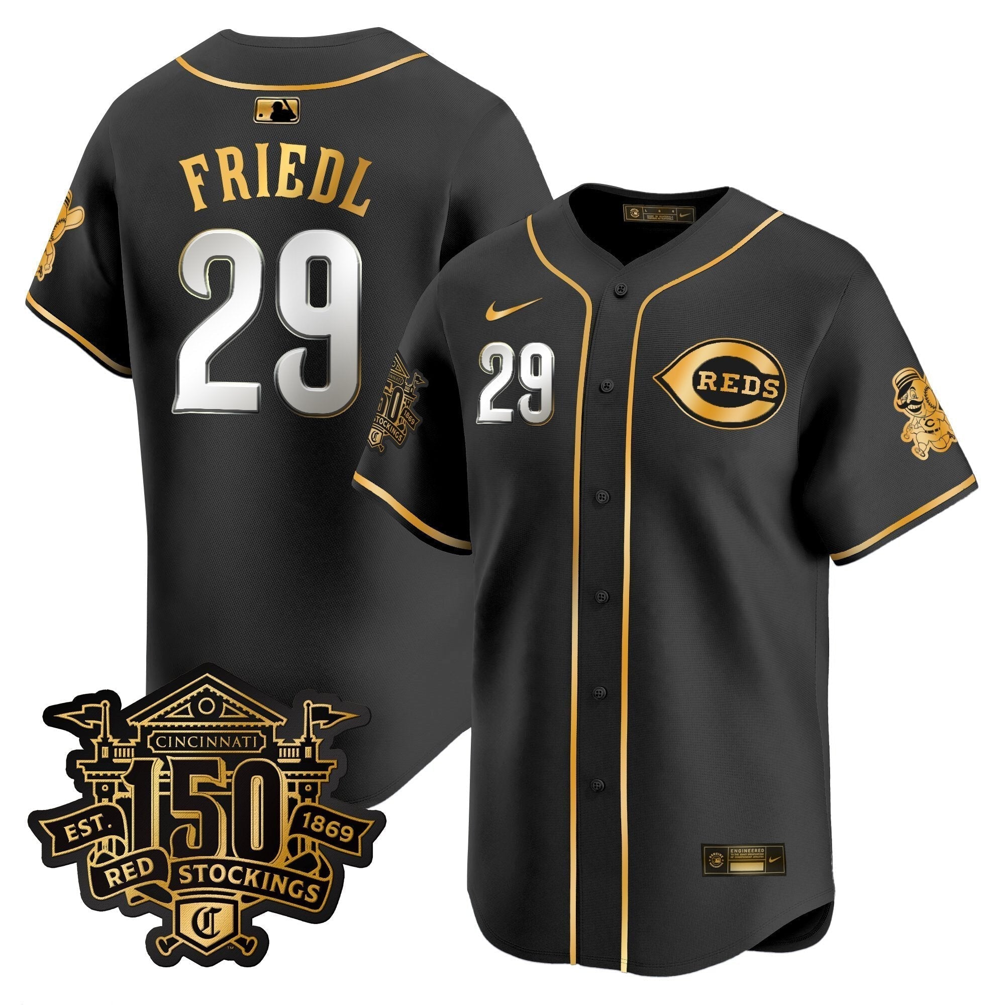CIN 150th Anniversary Patch Vapor Premier Limited Jersey - Stitched