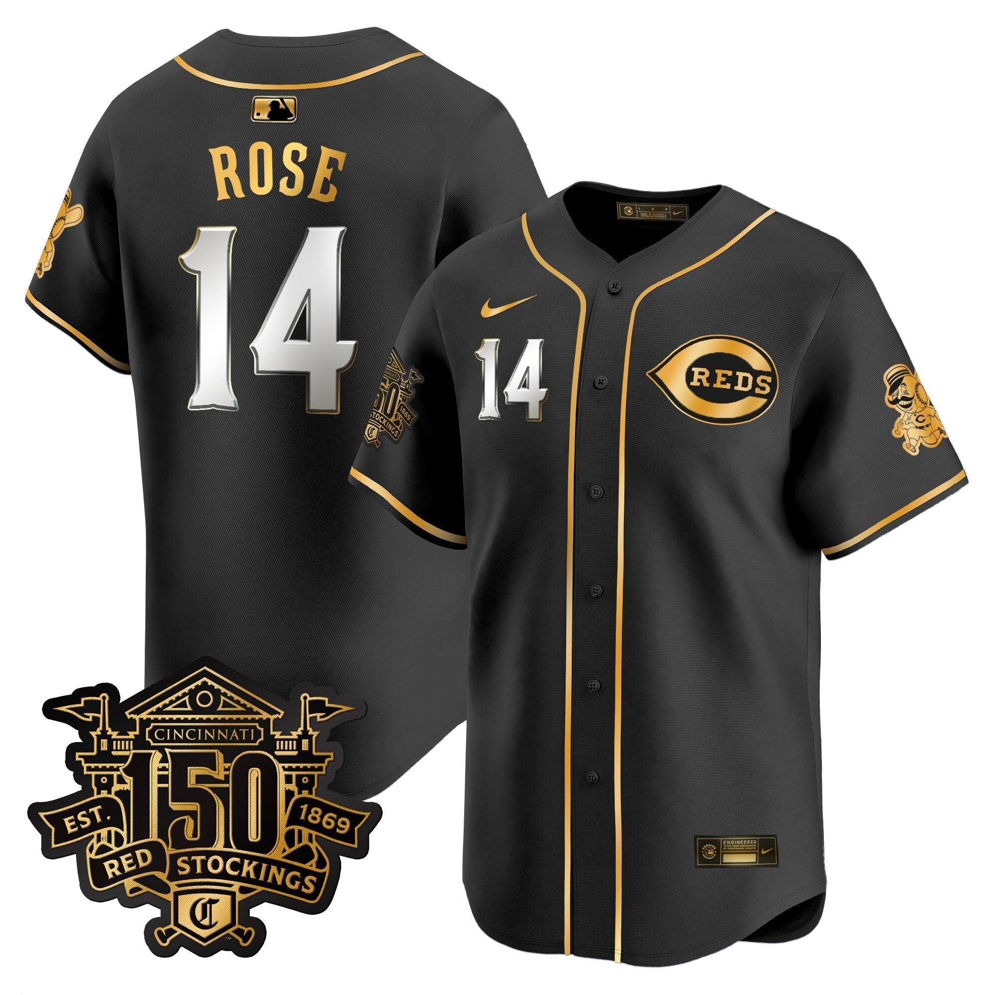 CIN 150th Anniversary Patch Vapor Premier Limited Jersey - Stitched