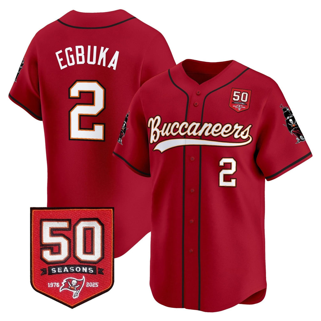 TB 50th Season Patch Vapor Baseball Jersey - Stitched