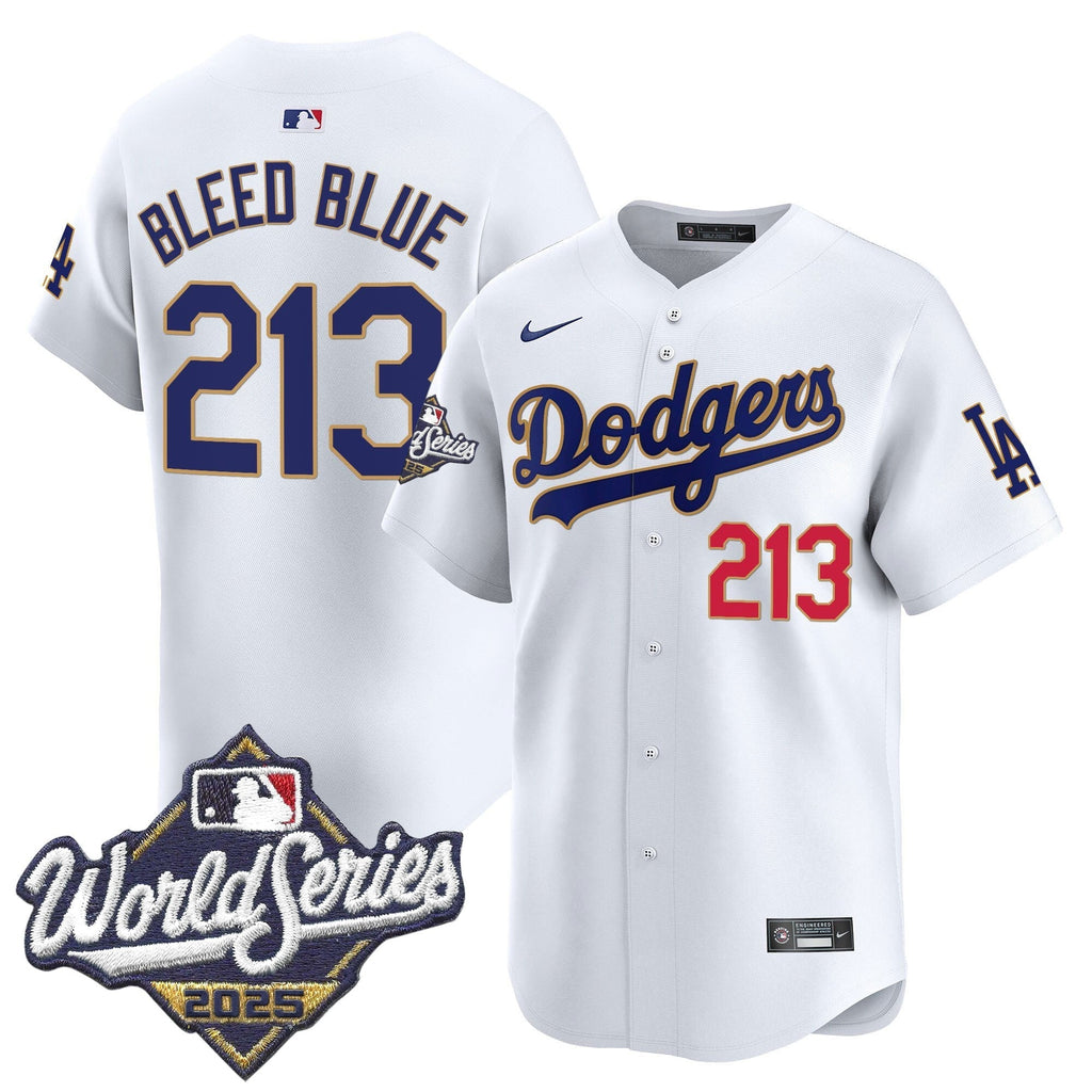 Dodgers 2025 World Series Gold Trim Vapor Premier Limited Jersey - All Stitched