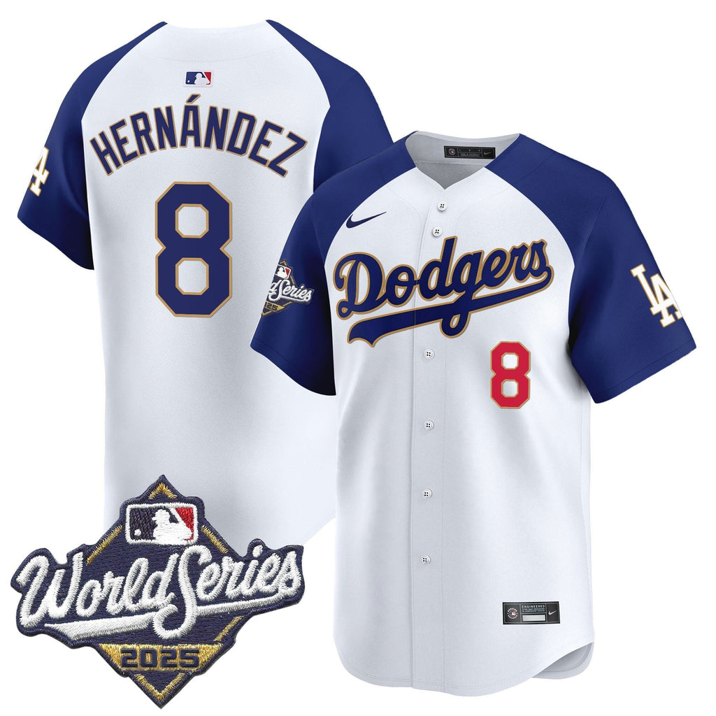 Dodgers 2025 World Series Gold Trim Vapor Premier Limited Jersey - All Stitched
