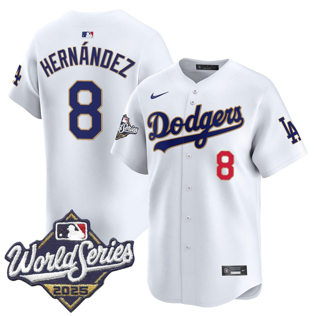 Dodgers 2025 World Series Gold Trim Vapor Premier Limited Jersey - All Stitched