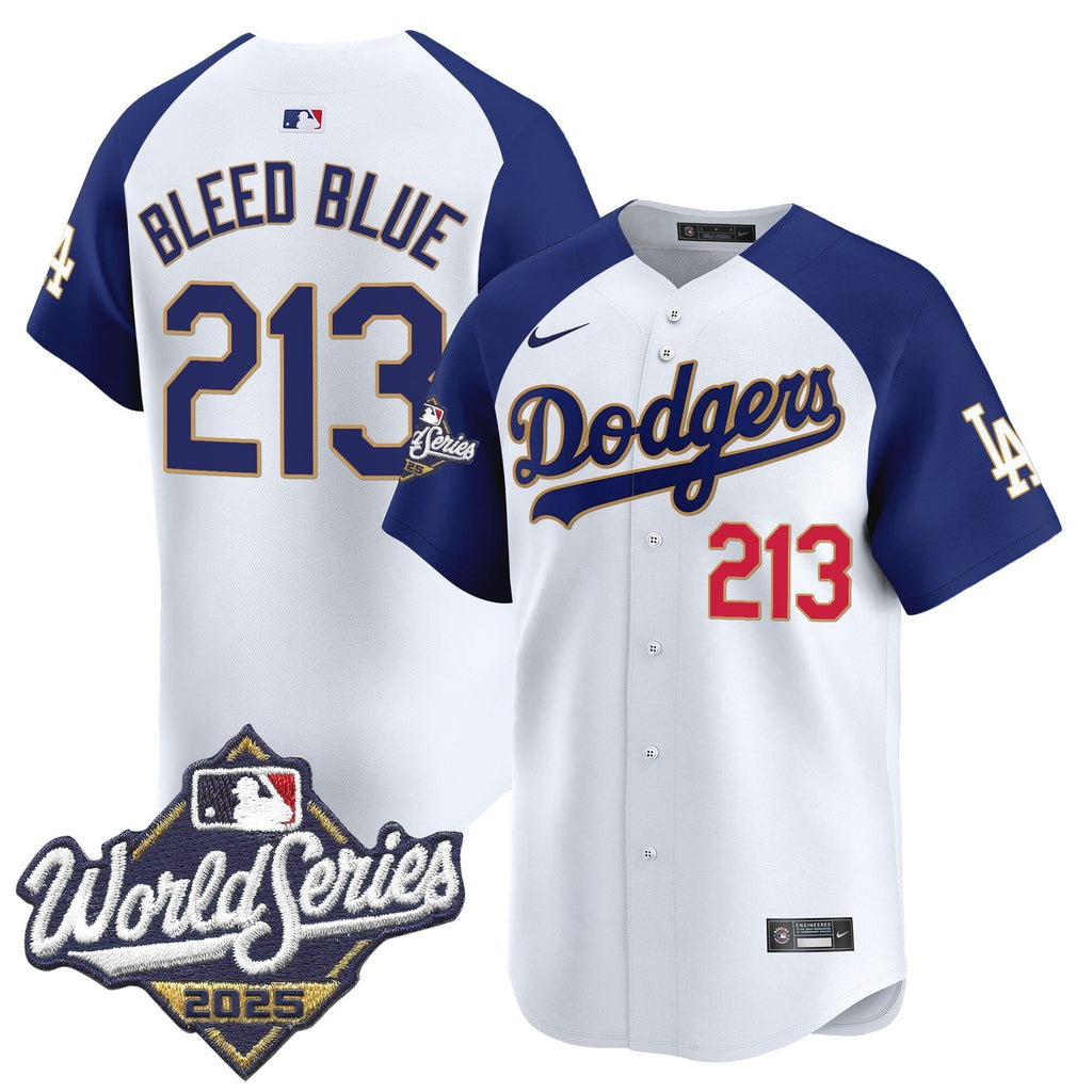 Dodgers 2025 World Series Gold Trim Vapor Premier Limited Jersey - All Stitched