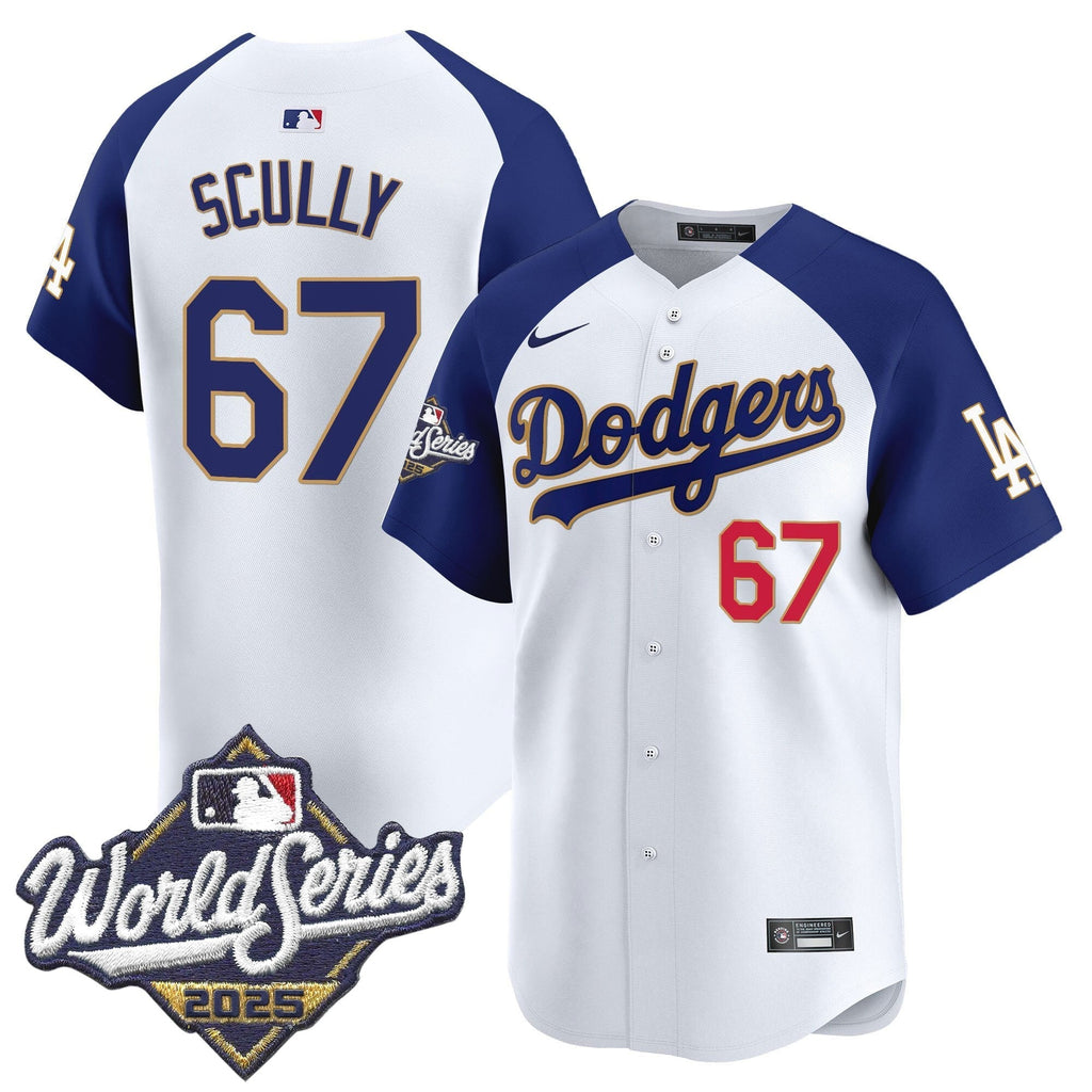 Dodgers 2025 World Series Gold Trim Vapor Premier Limited Jersey - All Stitched