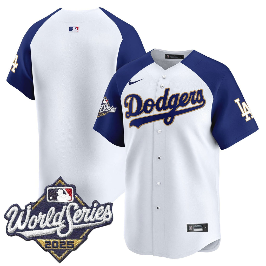 Dodgers 2025 World Series Gold Trim Vapor Premier Limited Jersey - All Stitched